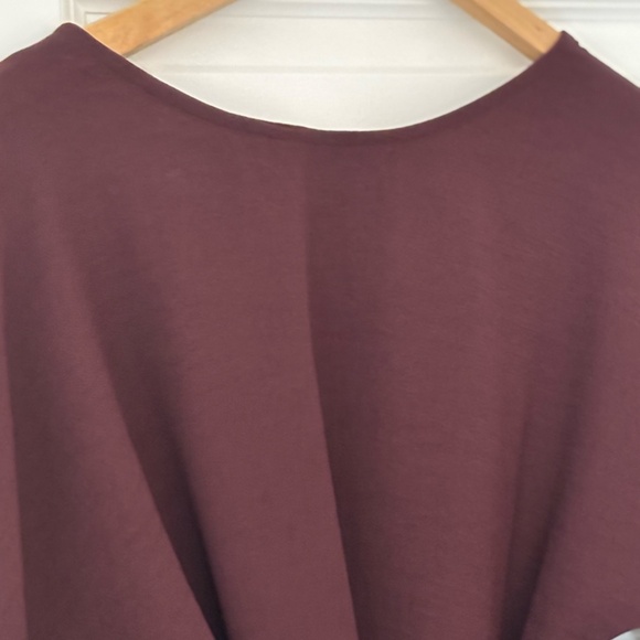 Vetta reversable wrap midi dress- red wine - Picture 7 of 8